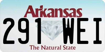 AR license plate 291WEI