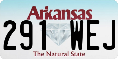 AR license plate 291WEJ