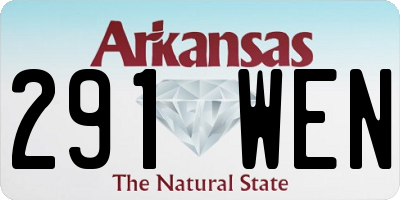 AR license plate 291WEN