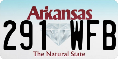 AR license plate 291WFB