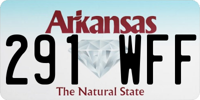 AR license plate 291WFF