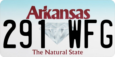 AR license plate 291WFG