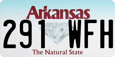 AR license plate 291WFH