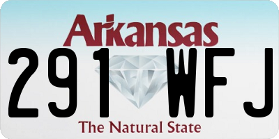 AR license plate 291WFJ