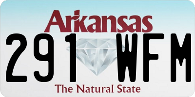 AR license plate 291WFM