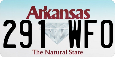 AR license plate 291WFO
