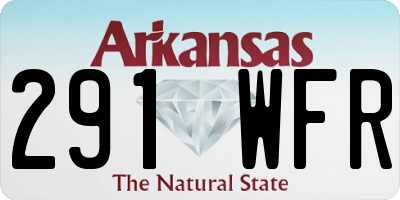 AR license plate 291WFR