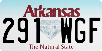 AR license plate 291WGF