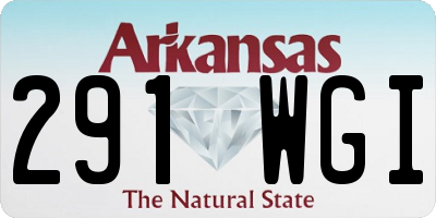 AR license plate 291WGI