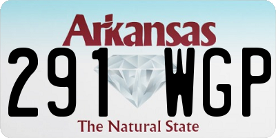 AR license plate 291WGP