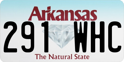 AR license plate 291WHC