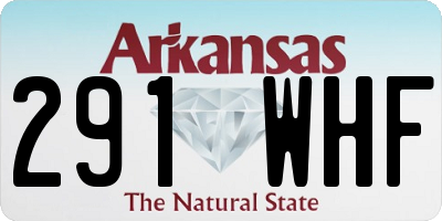 AR license plate 291WHF