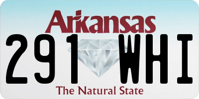 AR license plate 291WHI