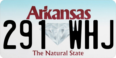 AR license plate 291WHJ