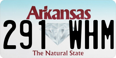 AR license plate 291WHM