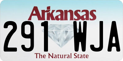AR license plate 291WJA