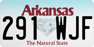 AR license plate 291WJF