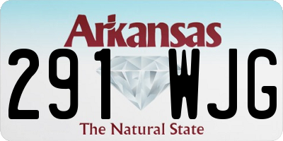 AR license plate 291WJG