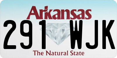AR license plate 291WJK