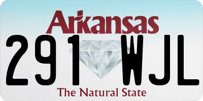 AR license plate 291WJL