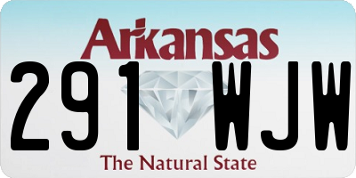 AR license plate 291WJW