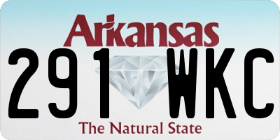 AR license plate 291WKC