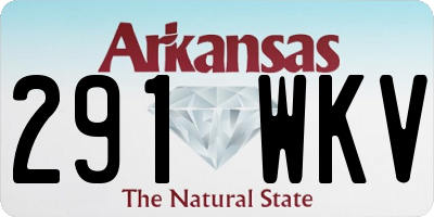 AR license plate 291WKV
