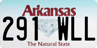 AR license plate 291WLL