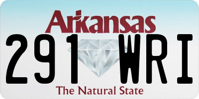 AR license plate 291WRI