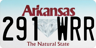 AR license plate 291WRR