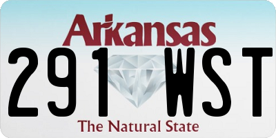 AR license plate 291WST