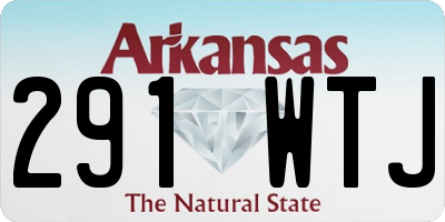 AR license plate 291WTJ