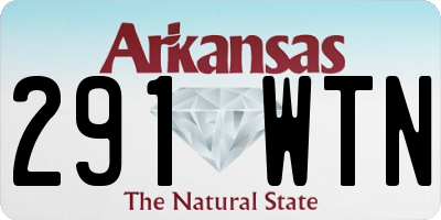 AR license plate 291WTN