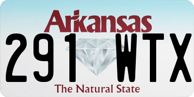 AR license plate 291WTX