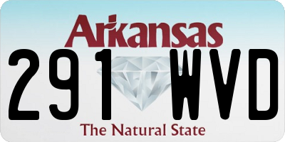 AR license plate 291WVD