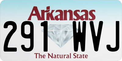 AR license plate 291WVJ