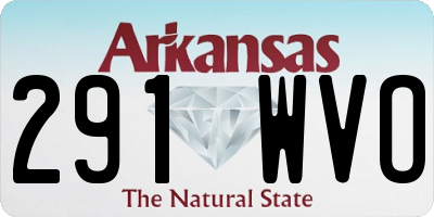 AR license plate 291WVO