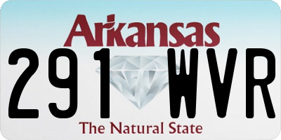 AR license plate 291WVR