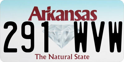 AR license plate 291WVW