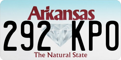 AR license plate 292KPO