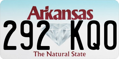 AR license plate 292KQO