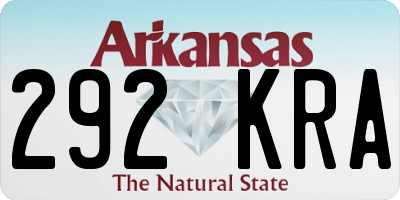 AR license plate 292KRA