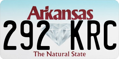 AR license plate 292KRC