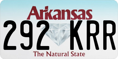AR license plate 292KRR