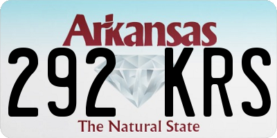 AR license plate 292KRS