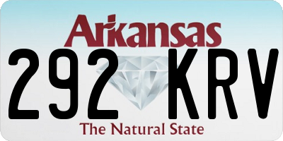 AR license plate 292KRV