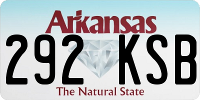 AR license plate 292KSB
