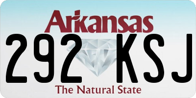 AR license plate 292KSJ
