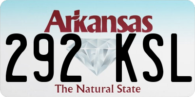 AR license plate 292KSL