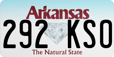 AR license plate 292KSO